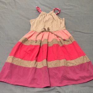 Girls size 7 multi color striped sun dress